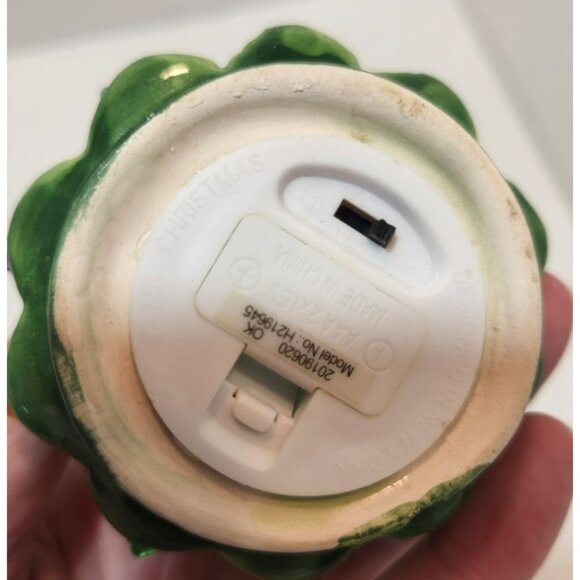 Vintage Mr. Christmas Mini Ceramic Light Up Christmas Tree Ornament 4.5" Battery - Picture 12 of 14